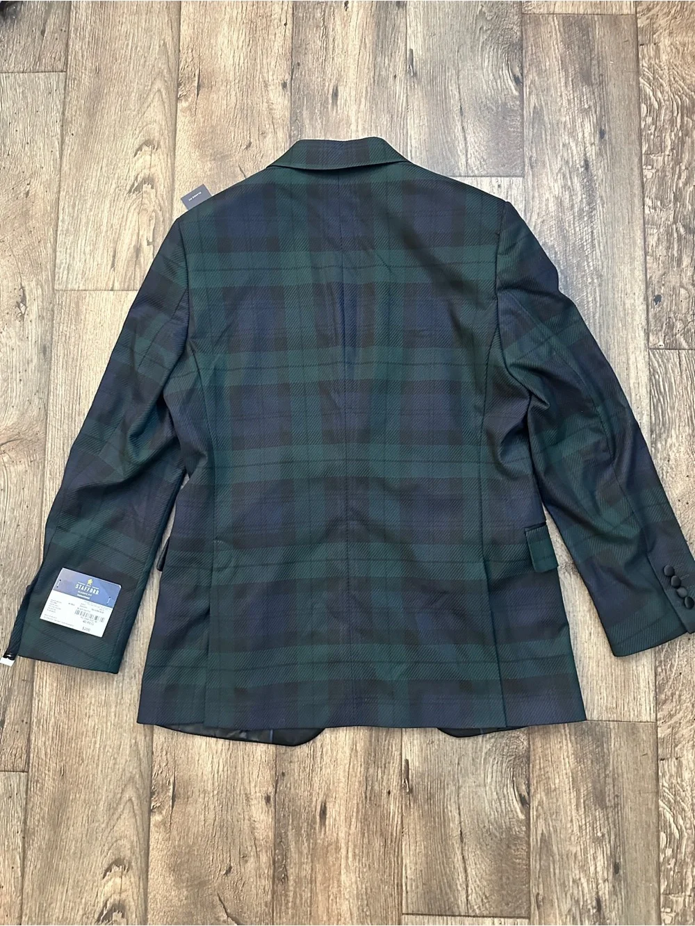 Stafford Classic Fit Tuxedo Evening Blazer Men’s Size 40 Reg plaid Multicolour